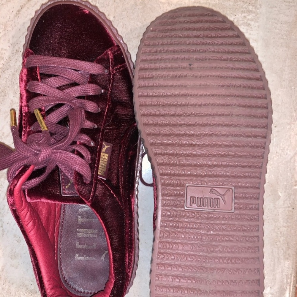 Burgundy Rihanna creepers